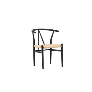 Fjôrd  Eetkamerstoel Zwart|Beige - Touw - Alfons
