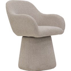 Giga Meubel  Eetkamerstoel Beige Draaibaar - Stof - Minthe