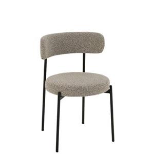 J-Line Stoel Boucle Multiplex|Polyester Grijs|Zwart