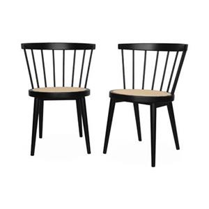 Sweeek  Hout en rotan stoel, set van 2