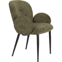 Housecraft Living Alaz Eetkamerstoelen Groen - Set van 2