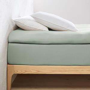 LA REDOUTE INTERIEURS Hoeslaken in jersey voor topdekmatras, 30% recycled katoen