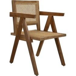 HSM Collection HSM - -Eetkamerstoel-56x52x83-Naturel-Rotan|Teak