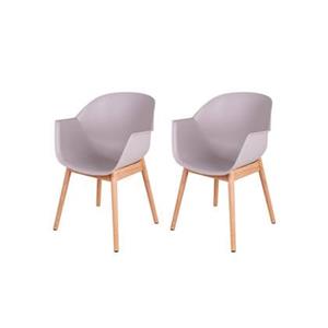 MaximaVida Eetkamerstoel Cuyp XXL taupe 2 stuks