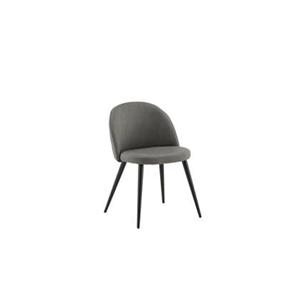 Fjôrd  Eetkamerstoel Grijs - Microfiber - Stitches - Set van 2