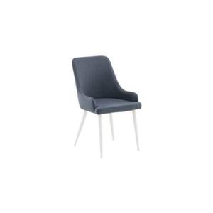 Fjôrd  Eetkamerstoel Blauw|Wit - Stof - Plaza - Set van 2