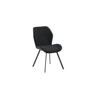 Fjôrd  Eetkamerstoel Zwart - Stof - Gemma - Set van 2
