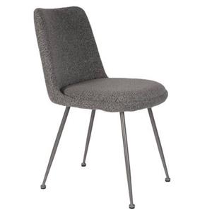 Livingstone Design Giga Meubel - Eetkamerstoel Stof|Textiel - Grijs - Set van 2
