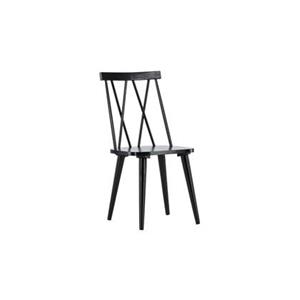 Fjôrd  Eetkamerstoel Zwart - Rubber Hout - Marietter - Set van 2