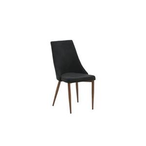 Fjôrd  Eetkamerstoel Zwart|Walnoot - Stof - Leone - Set van 2