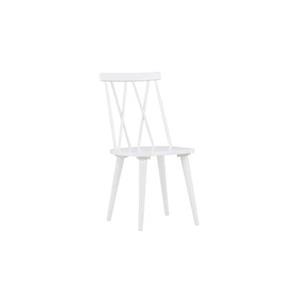 Fjôrd  Eetkamerstoel Wit - Rubber Hout - Mariette - Set van 2