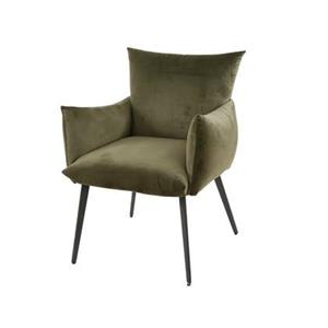 Fraaai  Charmaine stoel - velvet - groen