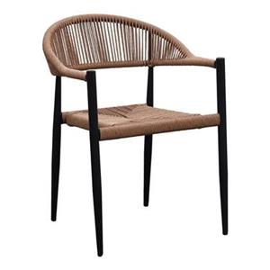House Nordic  Eetkamerstoel Zwart|Rotan - Canari - Set van 2