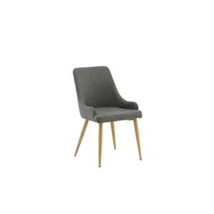 Fjôrd  Eetkamerstoel Donkergrijs|Eikenlook - Plaza - Set van 2