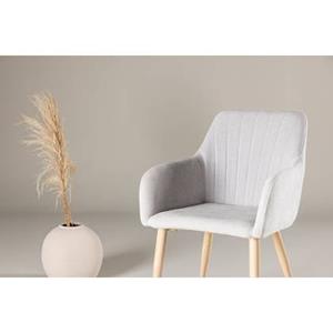 Fjôrd  Eetkamerstoel Lichtgrijs|Eiken - Comfort - Set van 2