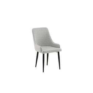 Fjôrd  Eetkamerstoel Lichtgrijs|Zwart - Stof - Plaza - Set van 2