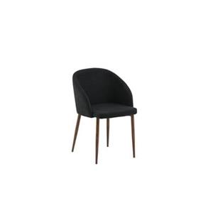 Fjôrd  Eetkamerstoel Zwart|Walnoot - Stof - Arch - Set van 2