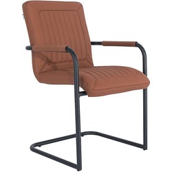 Feel Furniture  Eetkamerstoel - Seal - Echt leer - Lichtbruin