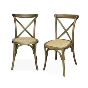 Sweeek  Vintage houten bistrostoel (set van 2)
