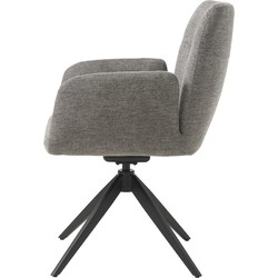 Giga Living  Eetkamerstoel Grijs Metaal - Roxana