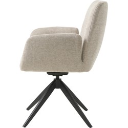 Giga Living  Eetkamerstoel Beige Metaal - Roxana
