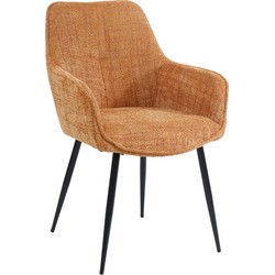 Housecraft Living Jez Eetkamerstoelen armleuning Oranje - Set van 2