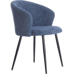 Light & Living  Eetkamerstoel RADAJA - Ø58x78cm - Blauw - Set van 2