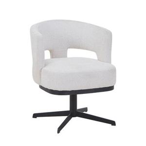 DÉJA Living  Eetkamerstoel Beige Stof - Draaibaar - Léo