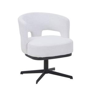 DÉJA Living  Eetkamerstoel Off-White Stof - Draaibaar - Léo