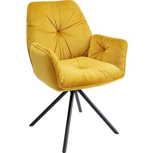 Kare Design Kare Eetkamerstoel Met Armleuning Mila Yellow