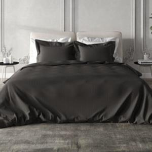 Heckett & Lane HNL dekbedovertrek Satin Stripe Dark Gull Grey 240x220