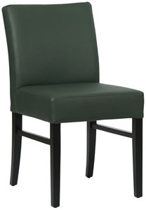 SHOPX HUISCOLLECTIE Donkergroene leren landelijke eetkamerstoel Hold - Hermes Leer Verde (donkergroen leer)