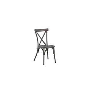 Fjôrd  Eetkamerstoel Zwart - Aluminium - Tablas - Set van 2