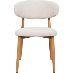 Giga Meubel  Eetkamerstoel Alexia Beige|Naturel - Set van 2