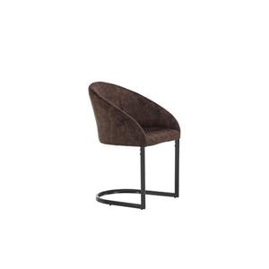 Fjôrd  Eetkamerstoel Bruin - Stof - Evening - Set van 2