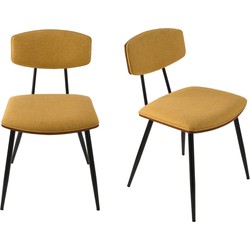 SIGNATURE  Eetkamerstoelen Babette - Geel - Set van 2