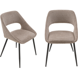 SIGNATURE  Eetkamerstoelen Elodie - Taupe - Set van 2