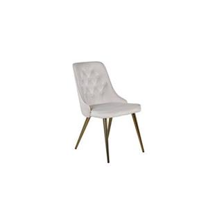 Fjôrd  Eetkamerstoel Beige|Koper - Velvet - Deluxe - Set van 2