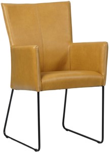 SHOPX HUISCOLLECTIE Cognac leren industriële eetkamerstoel Mate - Granada leer Amber (cognac leer)