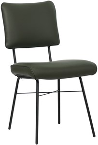 SHOPX HUISCOLLECTIE Donkergroene leren industriële design eetkamerstoel Solid - Toledo Leer Verde (donkergroen leer)
