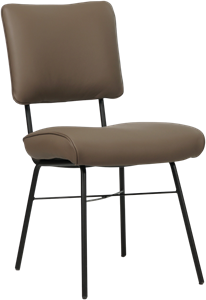 SHOPX HUISCOLLECTIE Bruine leren industriële design eetkamerstoel Solid - Toledo Leer Lever (bruin leer)