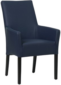 SHOPX HUISCOLLECTIE Blauwe leren landelijke eetkamerstoel Just - Toledo Leer Kobalt (blauw leer)