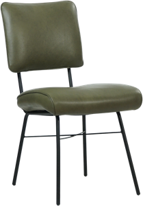 SHOPX HUISCOLLECTIE Olijfgroene leren industriële design eetkamerstoel Solid - Granada leer Moss (olijfgroen leer)