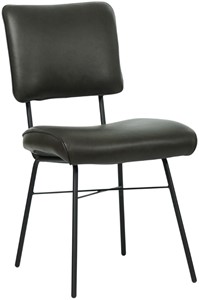 SHOPX HUISCOLLECTIE Donkergrijze leren industriële design eetkamerstoel Solid - Granada leer Graphite (donkergrijs leer)