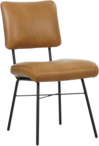 SHOPX HUISCOLLECTIE Cognac leren industriële design eetkamerstoel Solid - Granada leer Sahara (cognac leer)