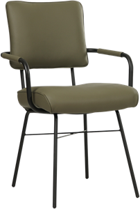 SHOPX HUISCOLLECTIE Olijfgroene leren industriële design eetkamerstoel Solid - Toledo Leer Olive (olijfgroen leer)