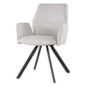 Livingfurn  Eetkamerstoel Beige - Stof|Textiel - Set van 2