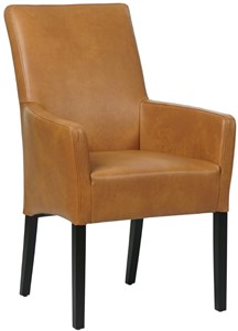 SHOPX HUISCOLLECTIE Cognac leren landelijke eetkamerstoel Just - Granada leer Sahara (cognac leer)
