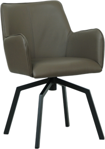 SHOPX HUISCOLLECTIE Groene leren draaibare eetkamerstoel Jazz - Toledo Leer Moss (groen leer)