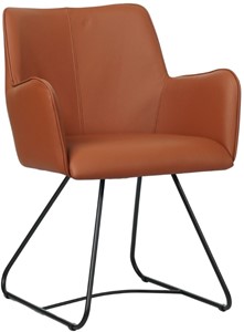 SHOPX HUISCOLLECTIE Cognac leren design eetkamerstoel Jazz - Toledo Leer Natur (cognac leer)